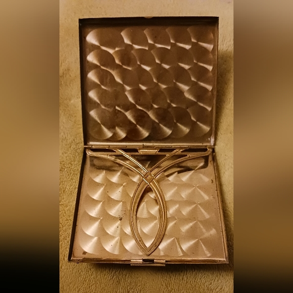 Vintage Elgin American Cigarette Case Gold Tone Finish Art Deco Made in USA - Picture 3 of 8